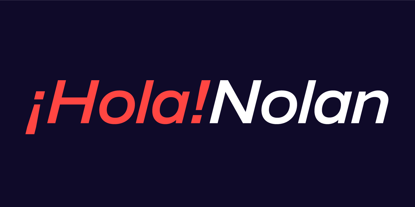 Przykład czcionki Nolan Bold